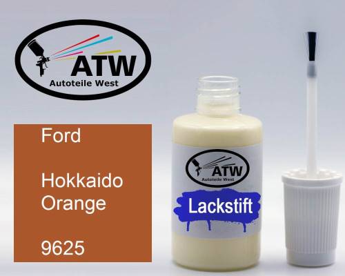 Ford, Hokkaido Orange, 9625: 20ml Lackstift, von ATW Autoteile West.